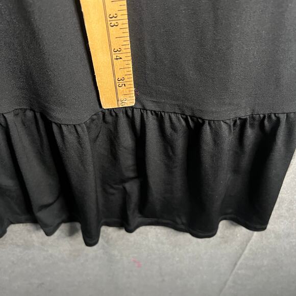 Breezies Lounge Blissful Breeze Ruffle Hem Dress Black Size Large - Picture 5 of 10